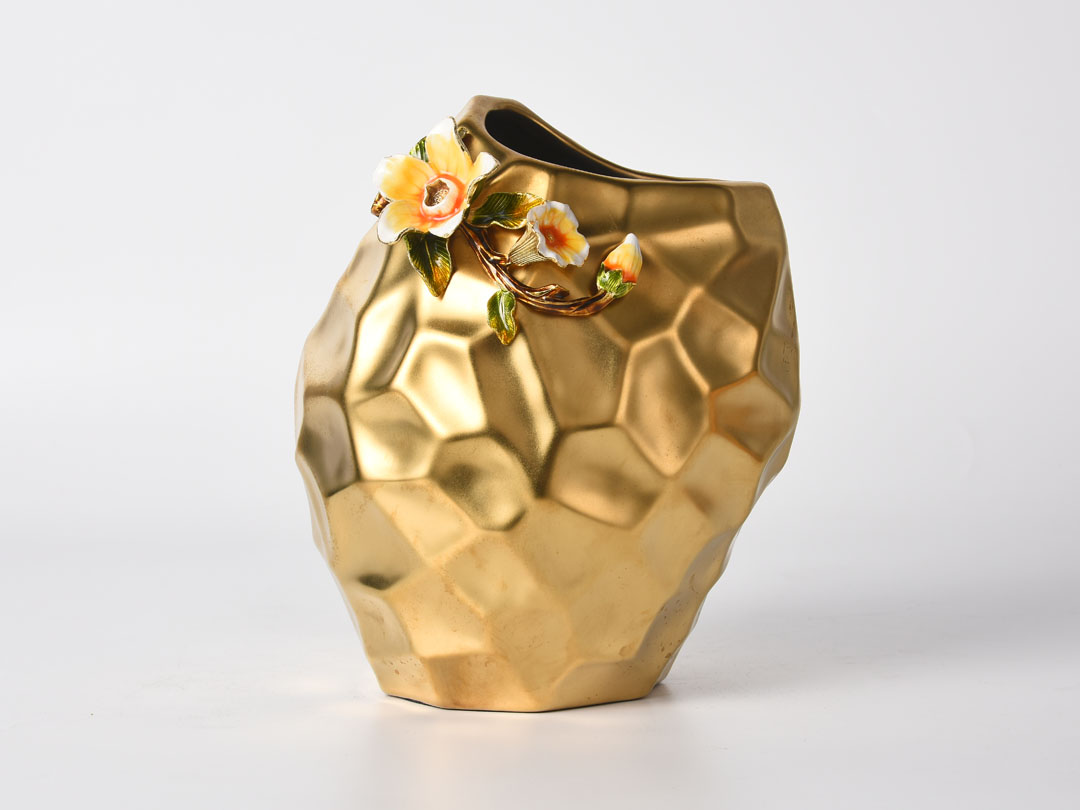 Abstract Gold Desk Ceramic Vase အပြင်အဆင်